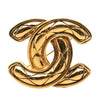 Secondhand Chanel CC Gold Plated Quilted Brooch