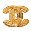 Secondhand Chanel CC Gold Plated Quilted Brooch