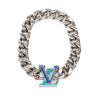 Louis Vuitton Stainless Steel Enamel LV Chain Bracelet M Secondhand
