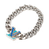 Louis Vuitton Stainless Steel Enamel LV Chain Bracelet M Secondhand
