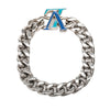 Louis Vuitton Stainless Steel Enamel LV Chain Bracelet M Secondhand