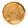 Chanel CC Gold Plated Round Sunburst Brooch Secondhand