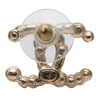Chanel CC Gold Plated Faux Pearl Strass Bullet Back Earrings Secondhand