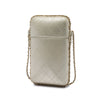 Chanel CC Quilted Metallic Lambskin Chain Around Phone Holder Secondhand