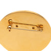 Chanel Gold Plated Enamel Coco Star Logo Round Brooch Secondhand