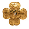 Chanel CC Gold Plated Grapevine Clover Brooch Secondhand