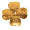 Chanel CC Gold Plated Grapevine Clover Brooch Secondhand