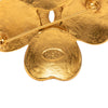Chanel CC Gold Plated Grapevine Clover Brooch Secondhand