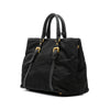 Secondhand Prada Vitello Trimmed Tessuto Satchel