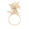 Dior Gold Plated Turtle Flower Ring Secondhand