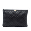 Chanel Large Quilted Caviar Boy O Case Clutch Secondhand