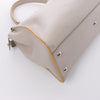 Fendi Peekaboo Regular Leather 2Way Handbag in Gray Secondhand