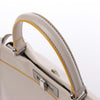 Fendi Peekaboo Regular Leather 2Way Handbag in Gray Secondhand