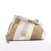 FENDI First Leather x Suede Shoulder bag in Beige 8BP129 Secondhand