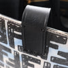 FENDI Zucca Coated Canvas x Leather Handbag in Blue x Black 8BH357 Secondhand