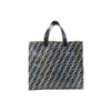 FENDI Zucca Coated Canvas x Leather Handbag in Blue x Black 8BH357 Secondhand