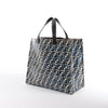 FENDI Zucca Coated Canvas x Leather Handbag in Blue x Black 8BH357 Secondhand