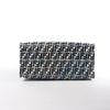 FENDI Zucca Coated Canvas x Leather Handbag in Blue x Black 8BH357 Secondhand