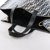 FENDI Zucca Coated Canvas x Leather Handbag in Blue x Black 8BH357 Secondhand