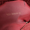 FENDI Zucchino Mamma Baguette Canvas & Leather Shoulder bag in Red 8BR001 Secondhand