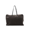 FENDI Zucchino Canvas x Leather Handbag in Brown 7VS018 Secondhand