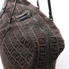 FENDI Zucchino Canvas x Leather Handbag in Brown 7VS018 Secondhand