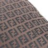 FENDI Zucchino Canvas x Leather Handbag in Brown 7VS018 Secondhand