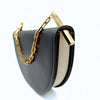 Fendi two-tone leather handbag with chain