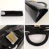 Fendi vintage handbag in black patent leather