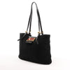 FENDI Suede x Leather Shoulder bag in Black Secondhand