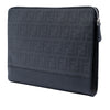 Fendi Leather Trimmed Zucca Coated Canvas Clutch Secondhand
