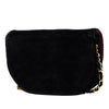 Chanel CC Horizontal Quilted Velvet Crescent Flap Secondhand