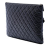 Chanel Large Quilted Lambskin Camellia O Case Clutch Secondhand