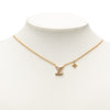 Louis Vuitton Gold Plated Strass LV Iconic Pendant Necklace Secondhand