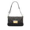 Fendi Large Zucca Canvas Mia Flap Shoulder Bag Secondhand