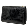 Saint Laurent Medium Croc Embossed Patent Monogram Kate Tassel Crossbody Secondhand