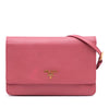 Secondhand Prada Saffiano Wallet on Strap