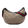 Gucci GG Canvas Web Half Moon Crossbody Secondhand