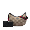 Gucci GG Canvas Web Half Moon Crossbody Secondhand