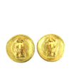 Chanel CC Gold Plated Round Clip On Earrings Secondhand