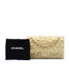 Chanel Medium Classic Fringed Tweed Double Flap Secondhand