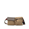 Gucci GG Canvas Web Double Pocket Belt Bag Secondhand