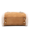 Dior Mini Suede Cannage with Shearling Trim Lady Dior Secondhand