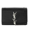 Saint Laurent Small Croc Embossed Leather Monogram Kate Tassel Crossbody Secondhand