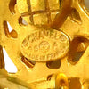 Chanel CC Gold Plated Oval Clip On Earrings Secondhand