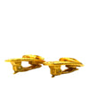 Chanel CC Gold Plated Oval Clip On Earrings Secondhand