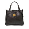 Ferragamo Croc Embossed Leather Vara Satchel Secondhand