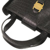 Ferragamo Croc Embossed Leather Vara Satchel Secondhand