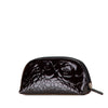 Secondhand Chanel Patent Camellia Cosmetic Pouch