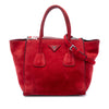 Prada Small Scamosciato Twin Pocket Satchel Secondhand